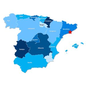 map of Spain